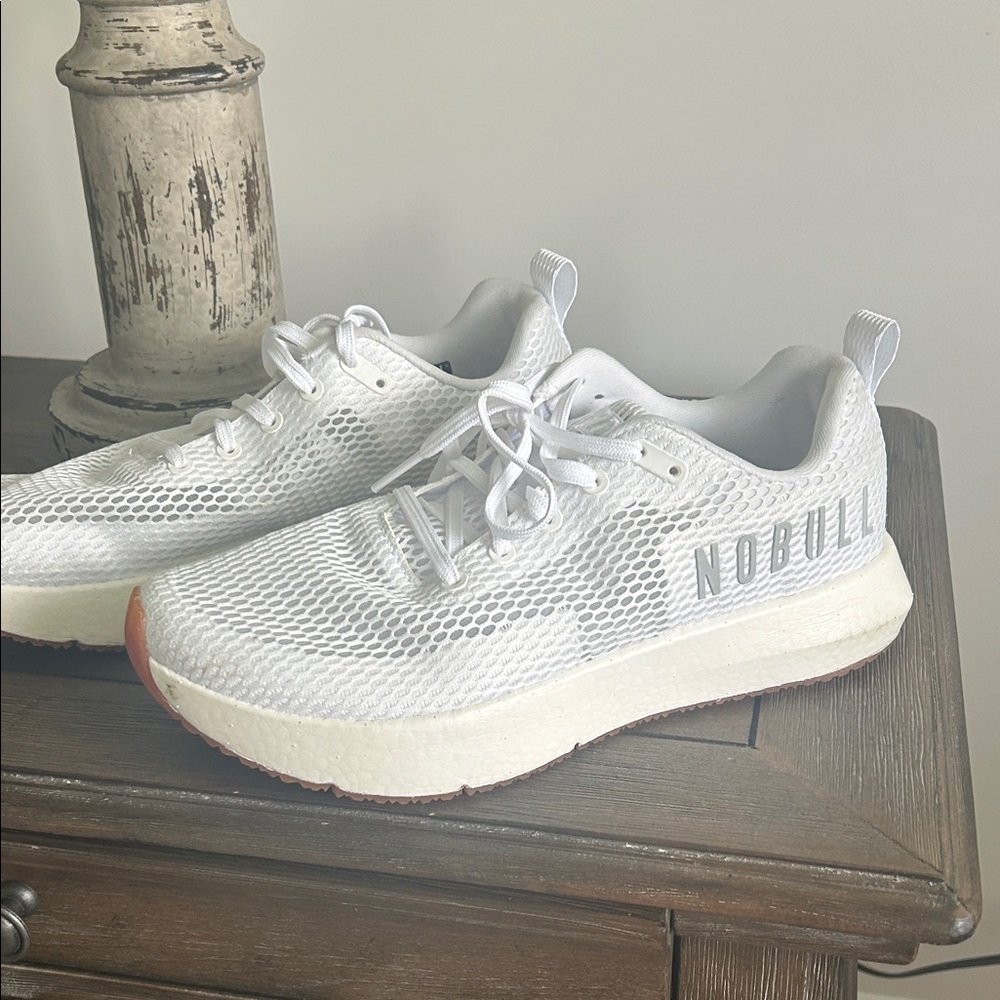 NOBULL White Mesh Athletic Shoes